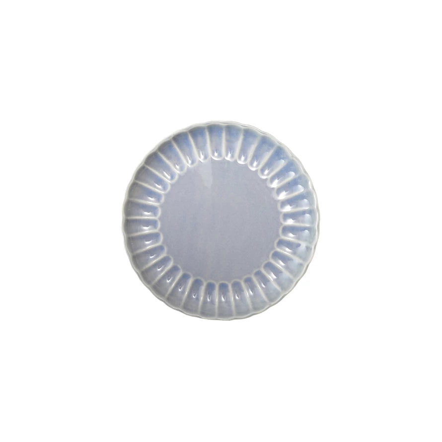 8" Round Fluted Plate, Lt.Blue