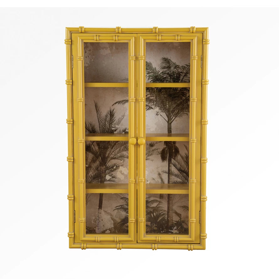 Yellow Bamboo/Palm Cabinet