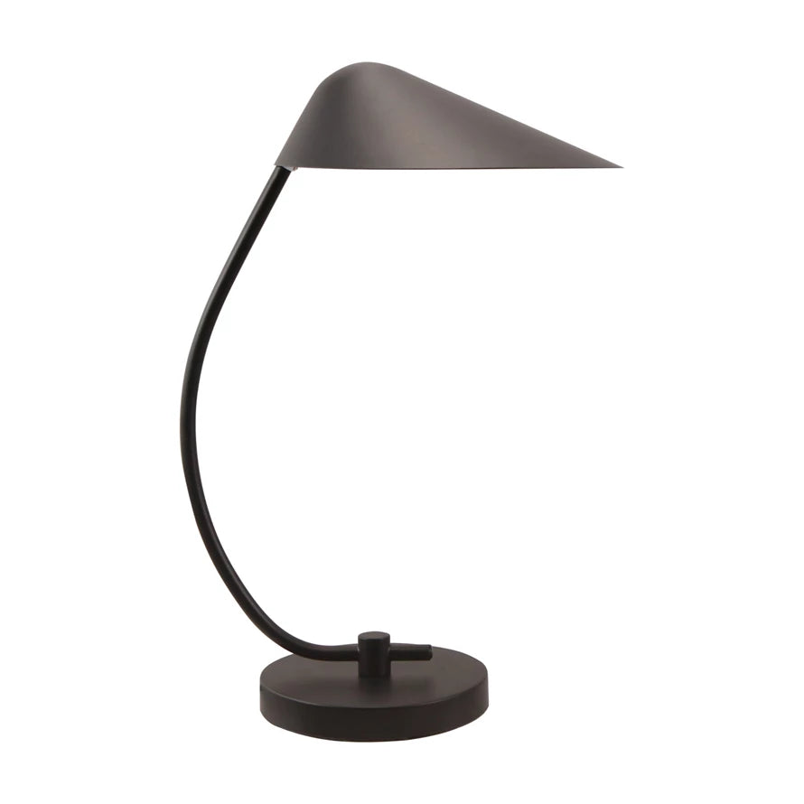 Blk Metal Table Lamp,In/Switch