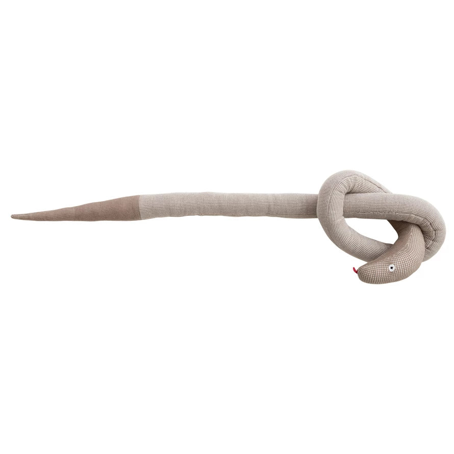 Brown Snake Shaped Pillow