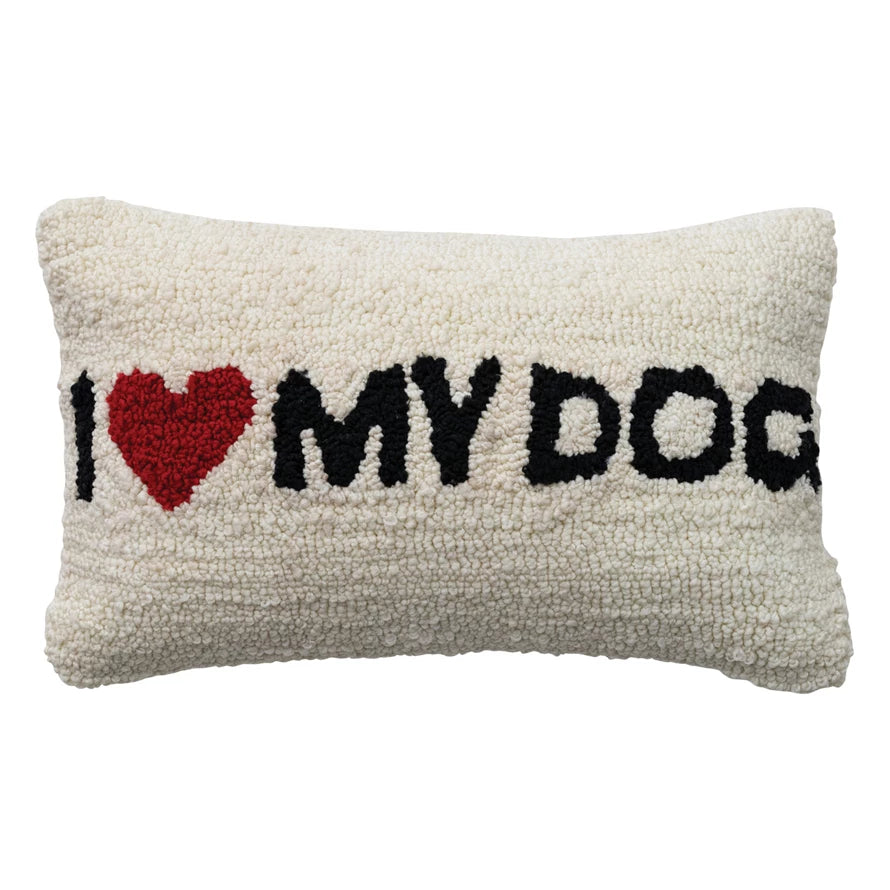 I Love My Dog Lumbar Pillow