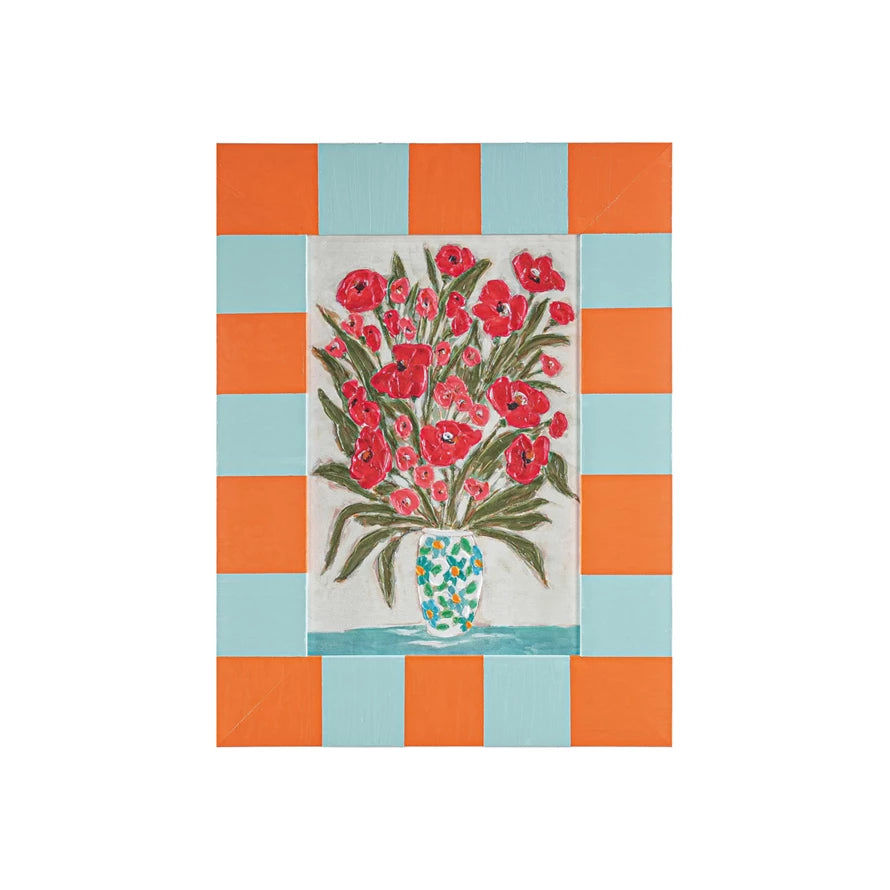 Flower Vase in Art Deco Frame