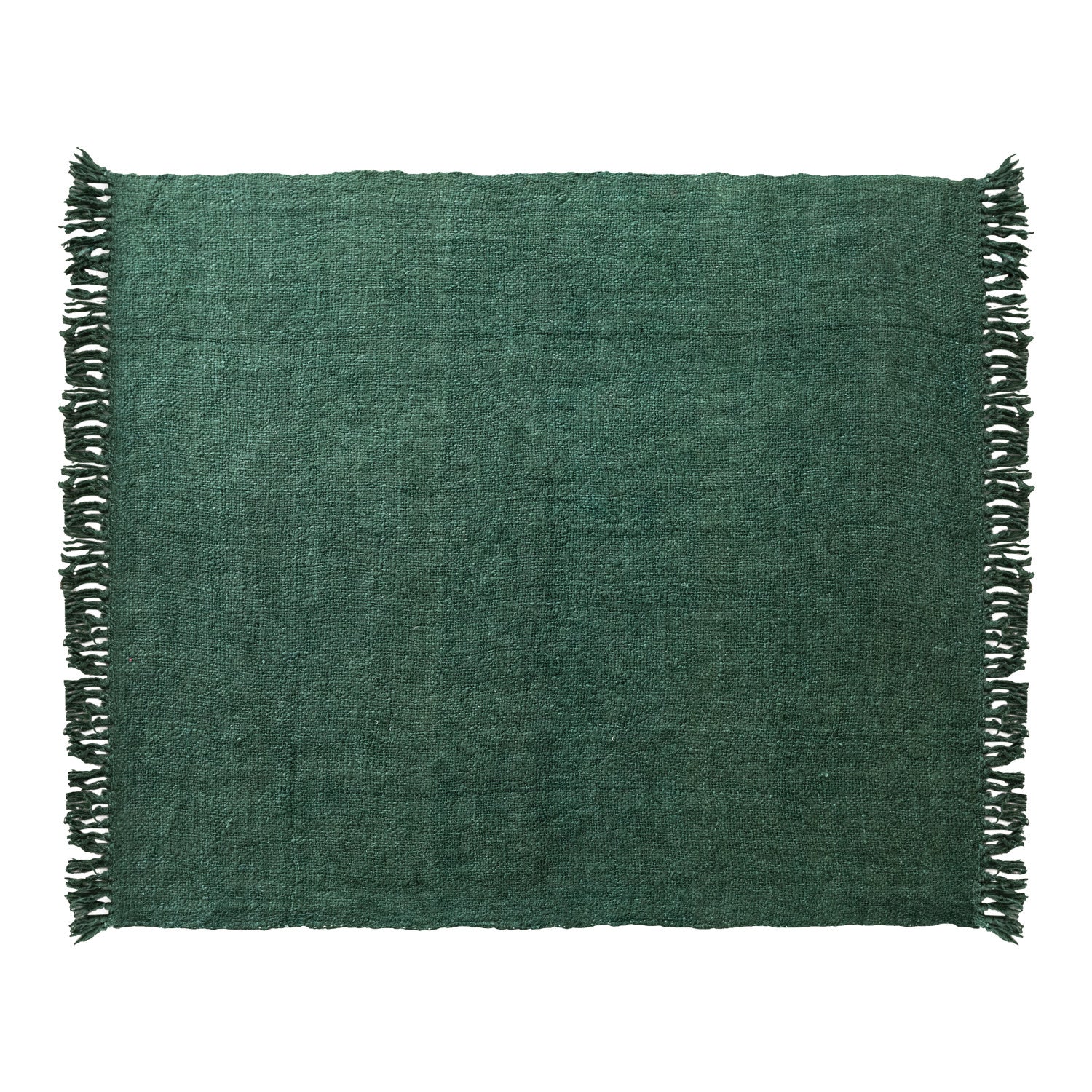 Green Throw w/ Fringe