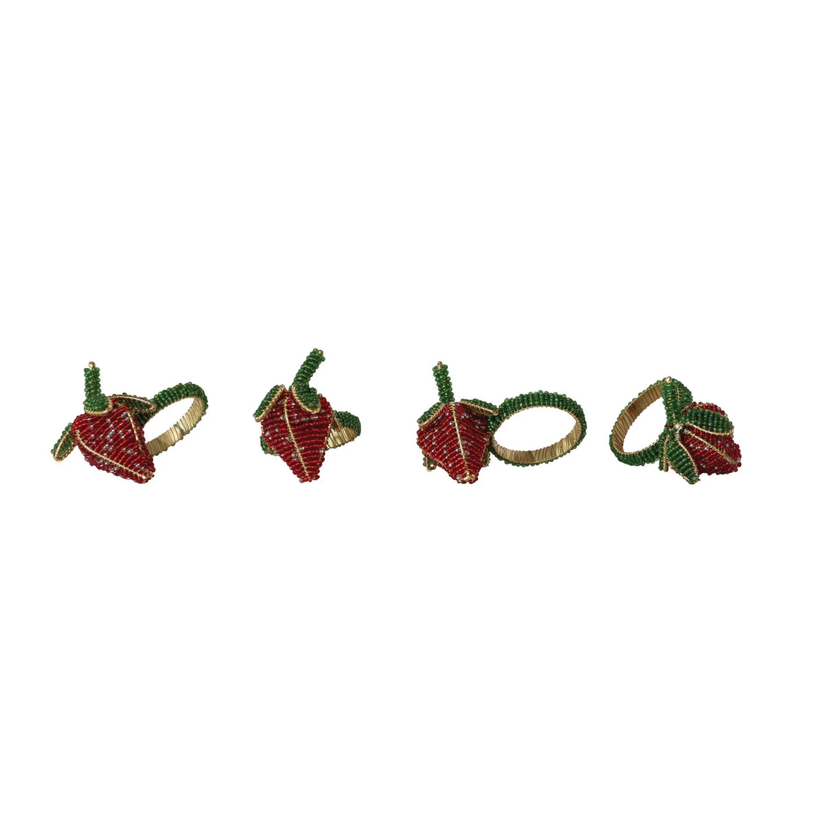 St/4 Strawberry Napkin Rings