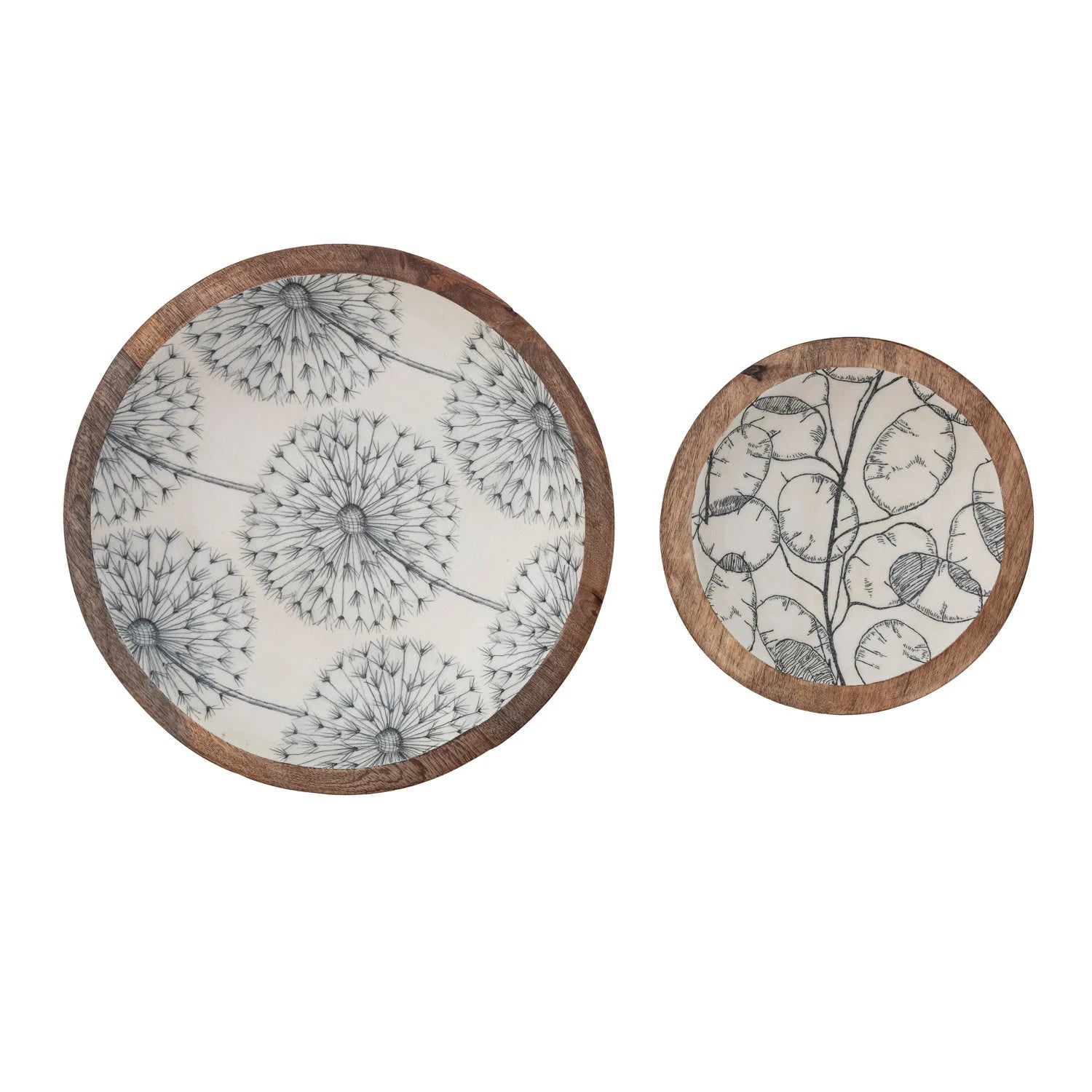 Botanical Cream & Grey Bowl