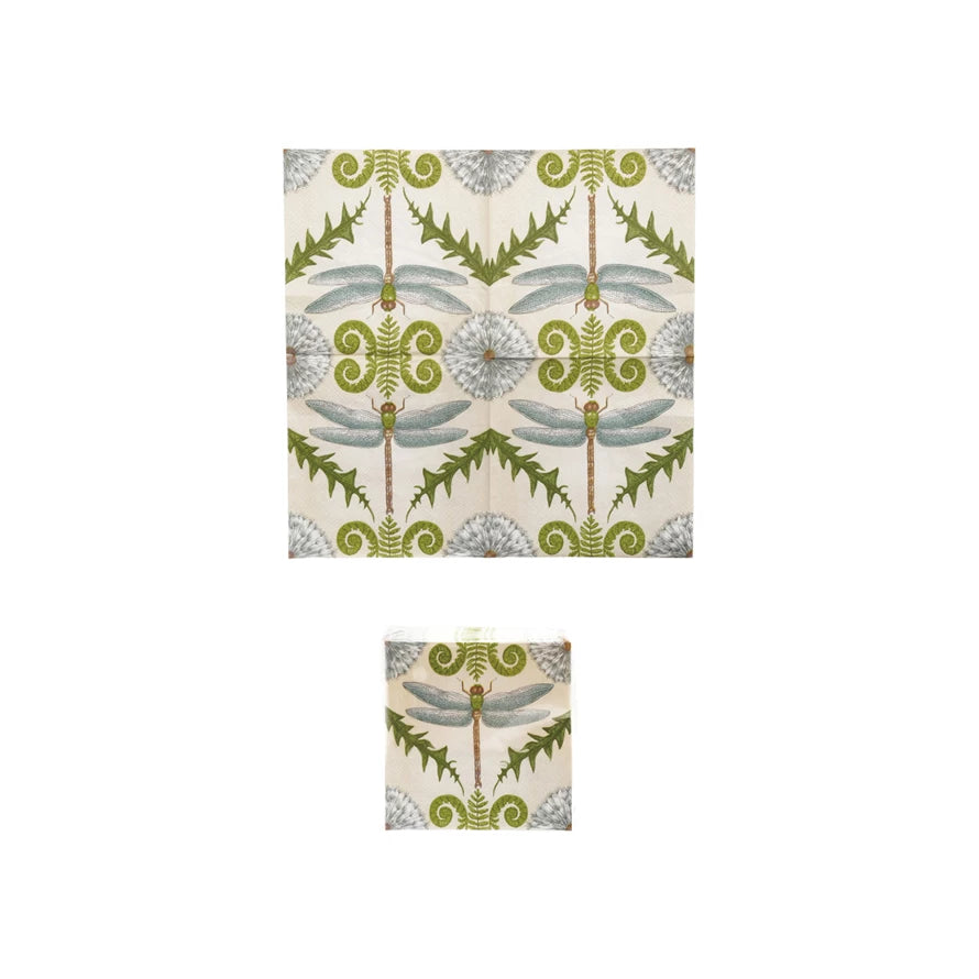 Dragonfly & Fern Napkin