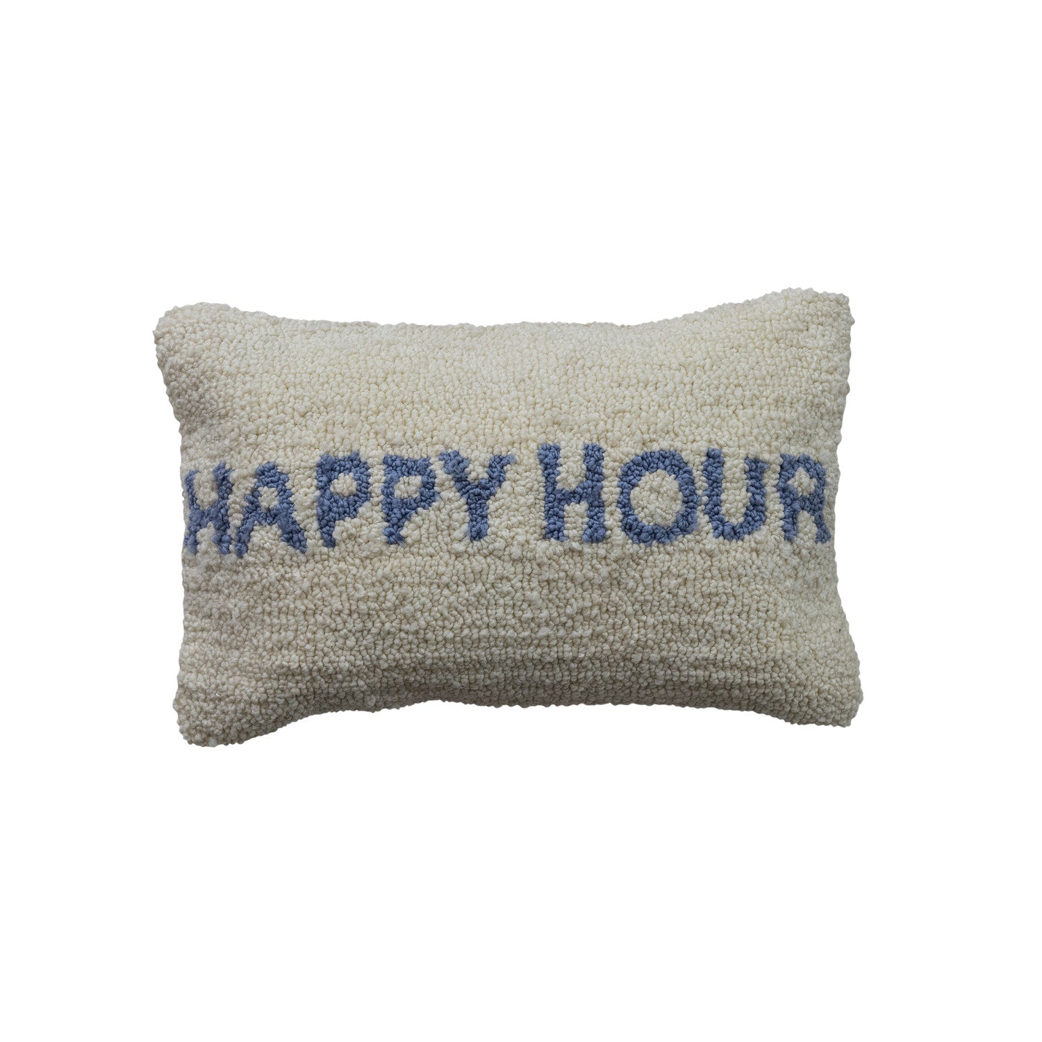 'Happy Hour' Pillow, Blue/Wht