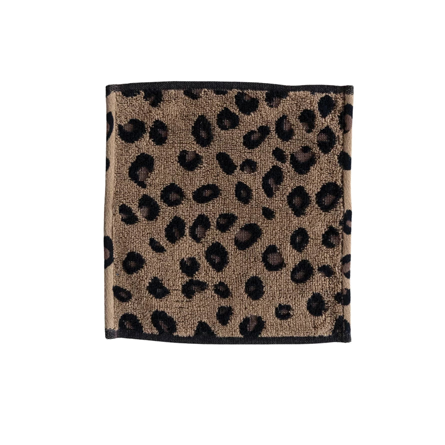 Leopard Print Terry Wash Cloth
