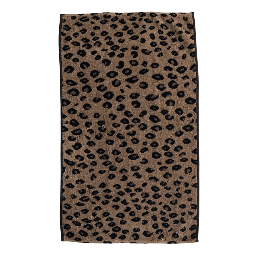 Leopard Print Terry Hand Towel