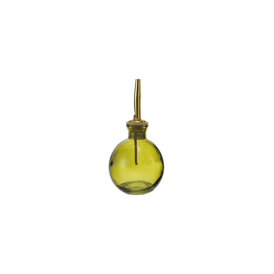 Glass Bitters Bottle, Olive