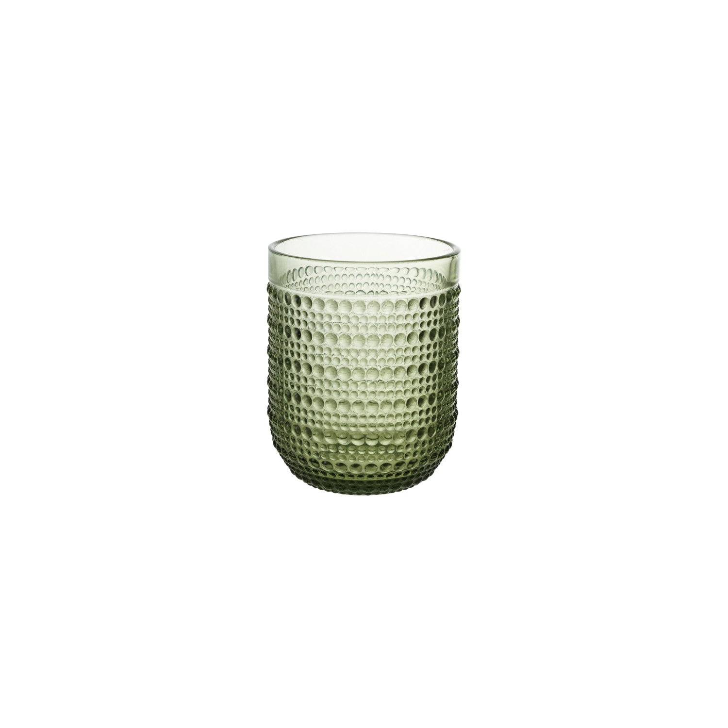 Drinking Glass, Dots/Green