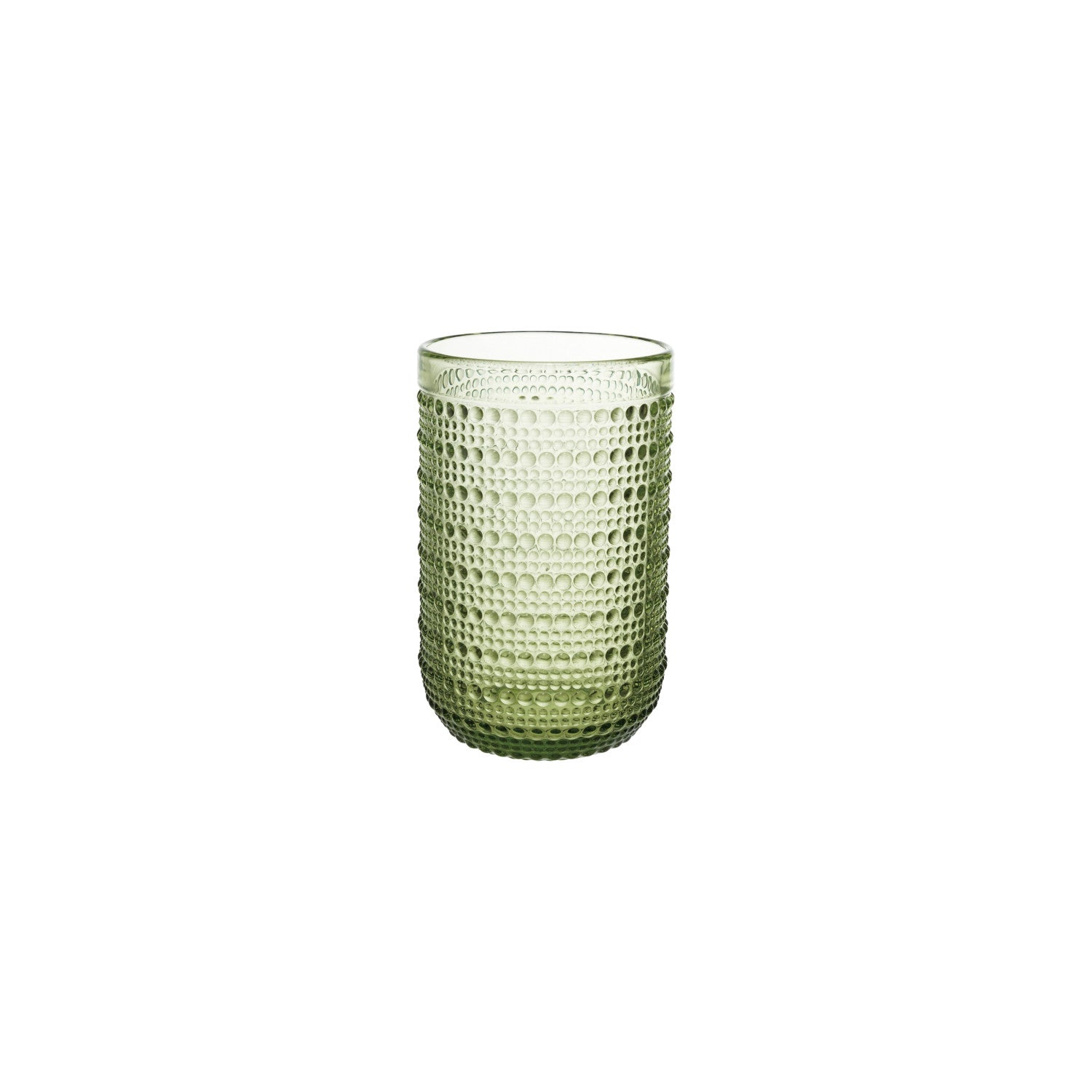 Drinking Glass, Dots/Green