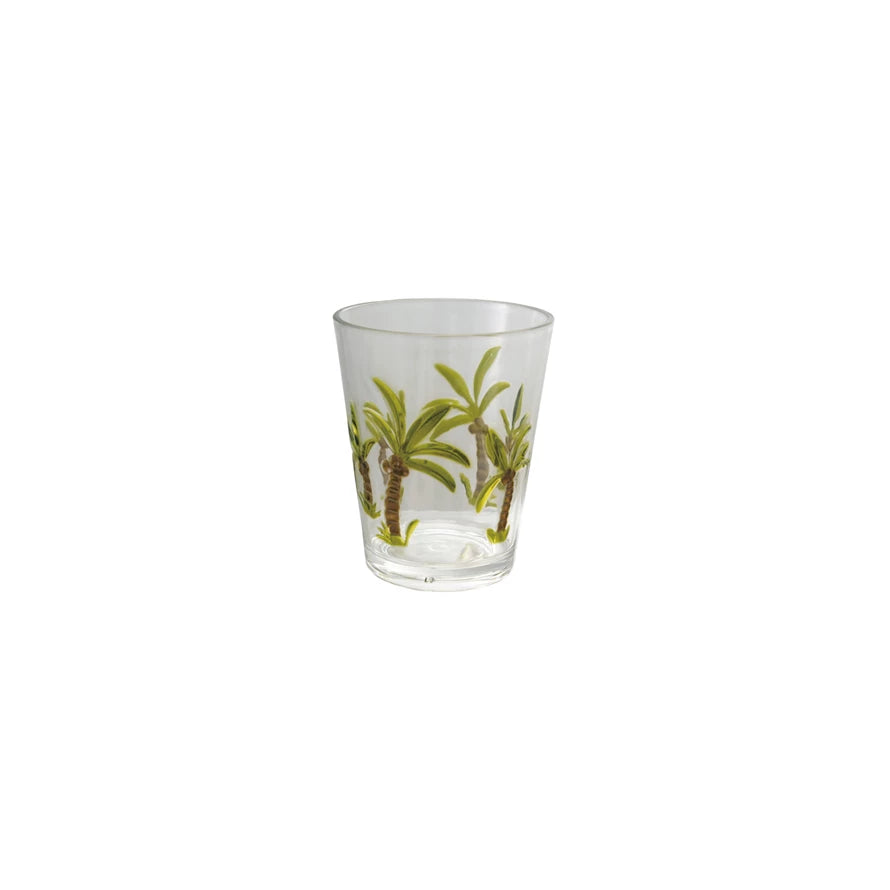 Acyrlic Drinking Glass w/Palms