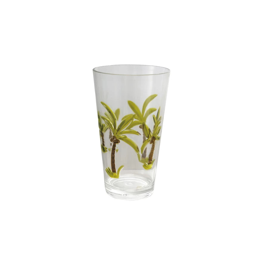 Acyrlic Drinking w/Palms, 20oz