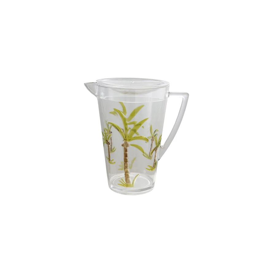 Acrylic Pitcher w/ Palms