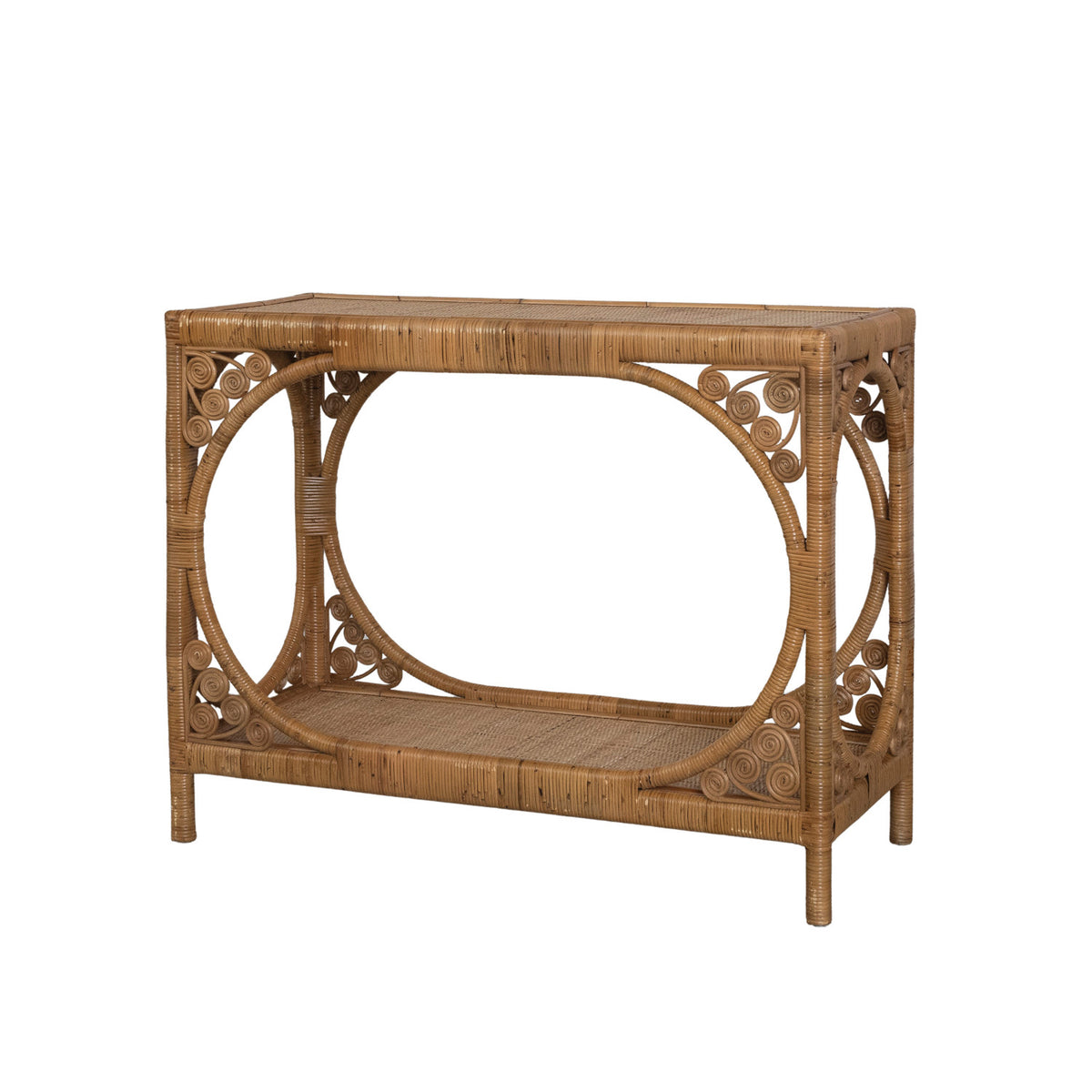 Rattan Console Table w/Caning