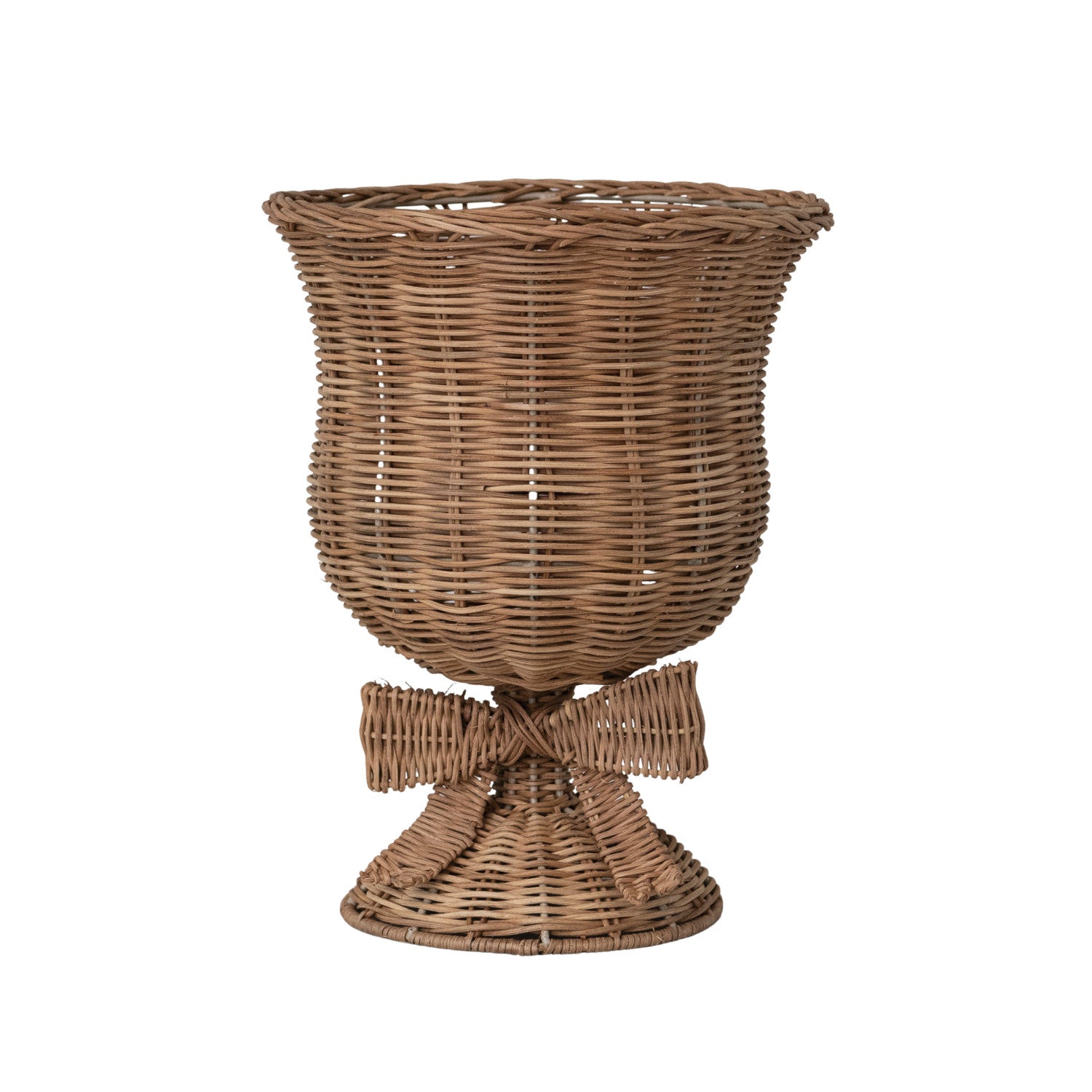Rattan Urn w/Bow