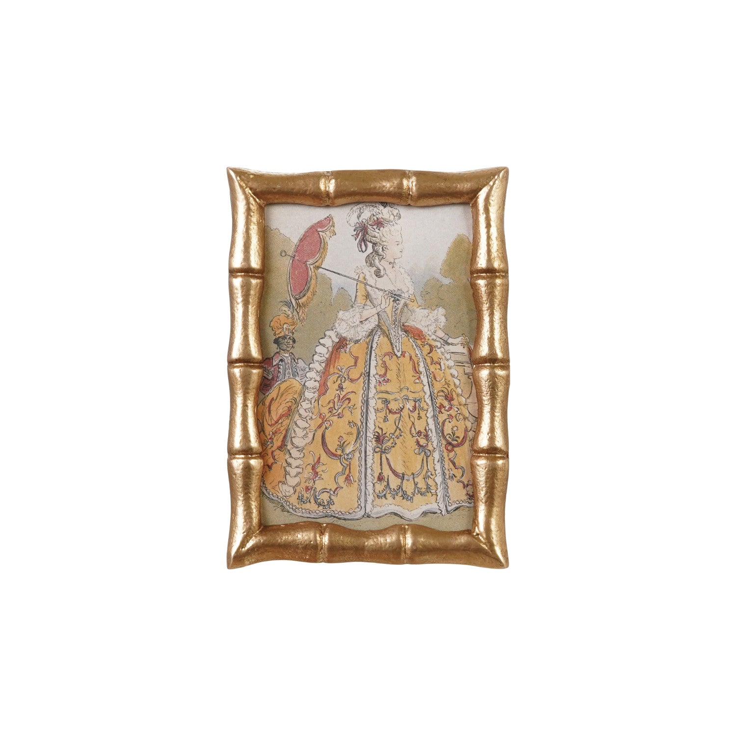 Faux Bamboo Frame, 4x6/Gold