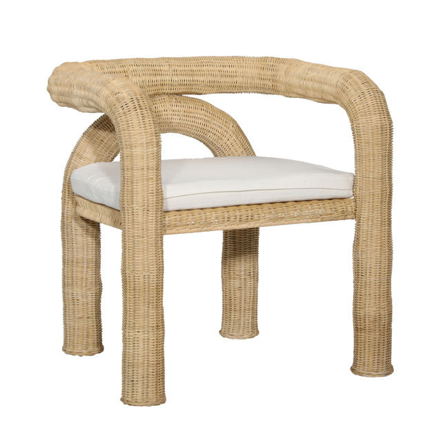 Ernestine Chair, Nat/Wht