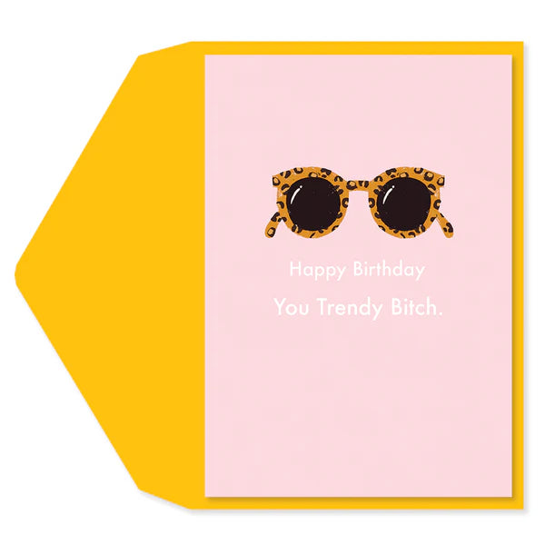 Cheetah Sunglasses Bday Card