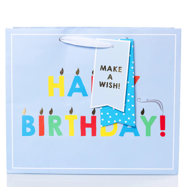 Happy Bday Candles Lg Gift Bag