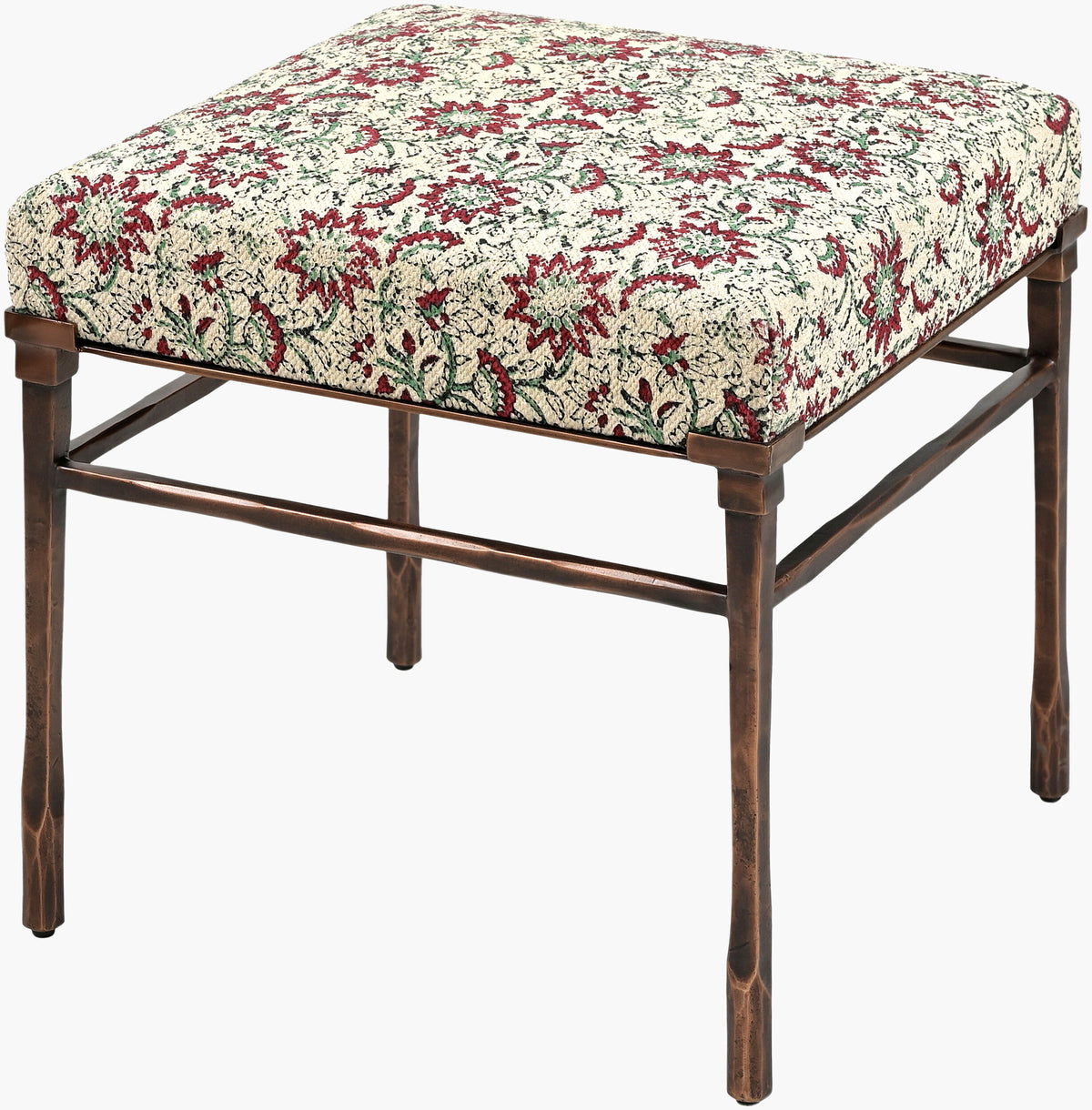 Eveena Ottoman, Floral/Bronze