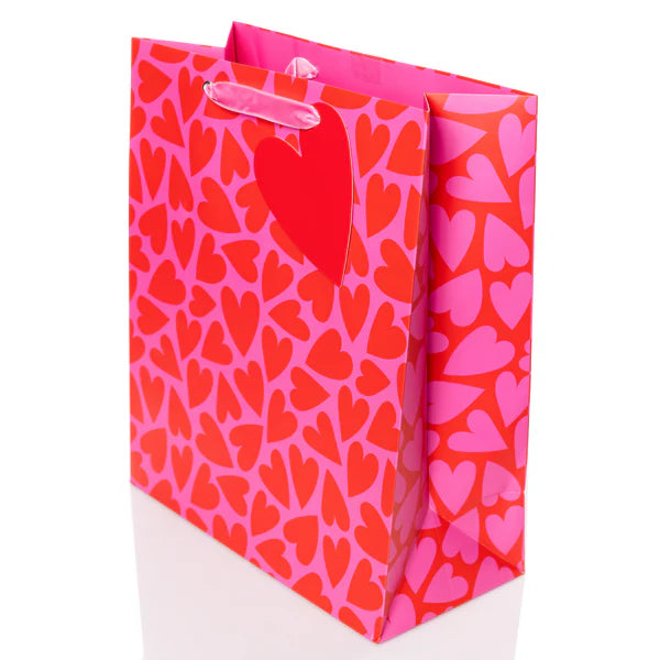 Red/Pink Hearts Lg. Gift Bag