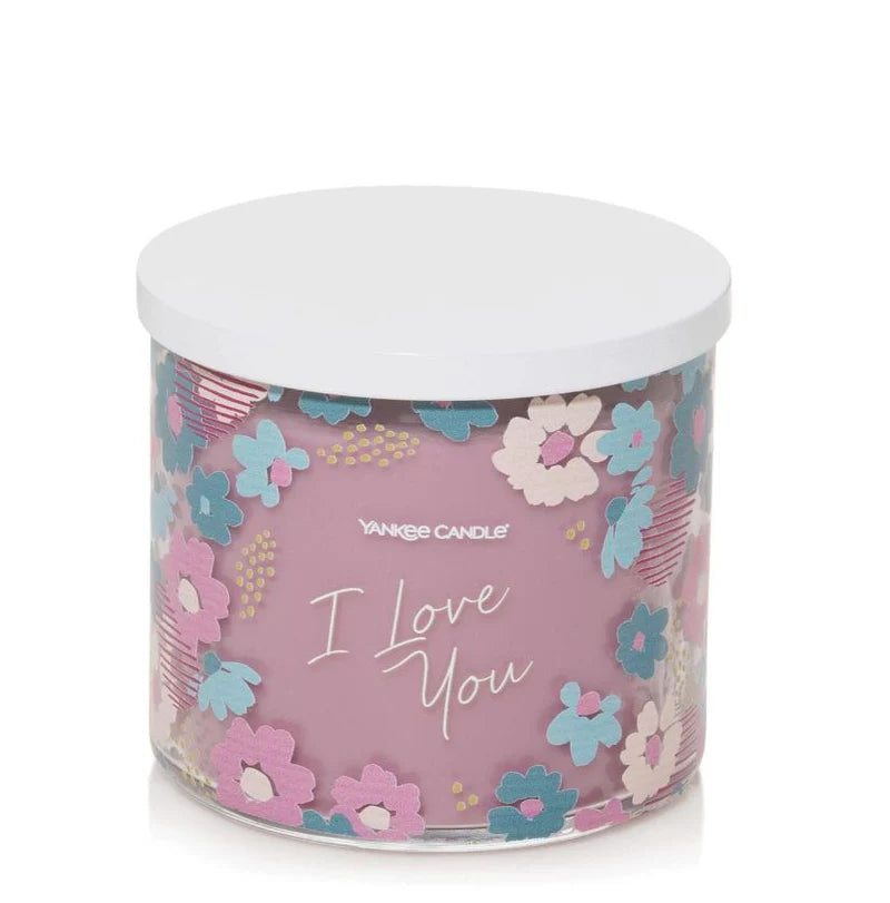 I Love You 3 Wick Candle Jar