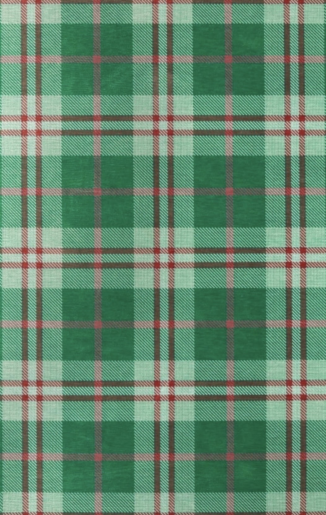 Jolly Plaid Green 4' Round Rug