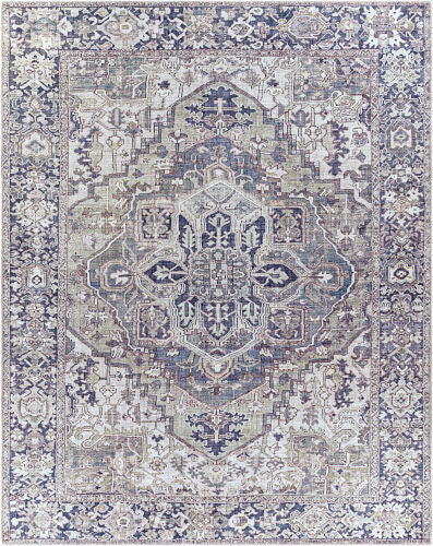 Iris 7'6"x9'6" Rug, Blue/Sage