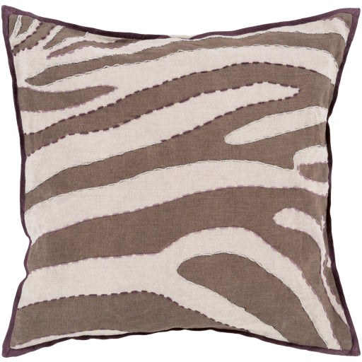 20" Zebra Brown Pillow