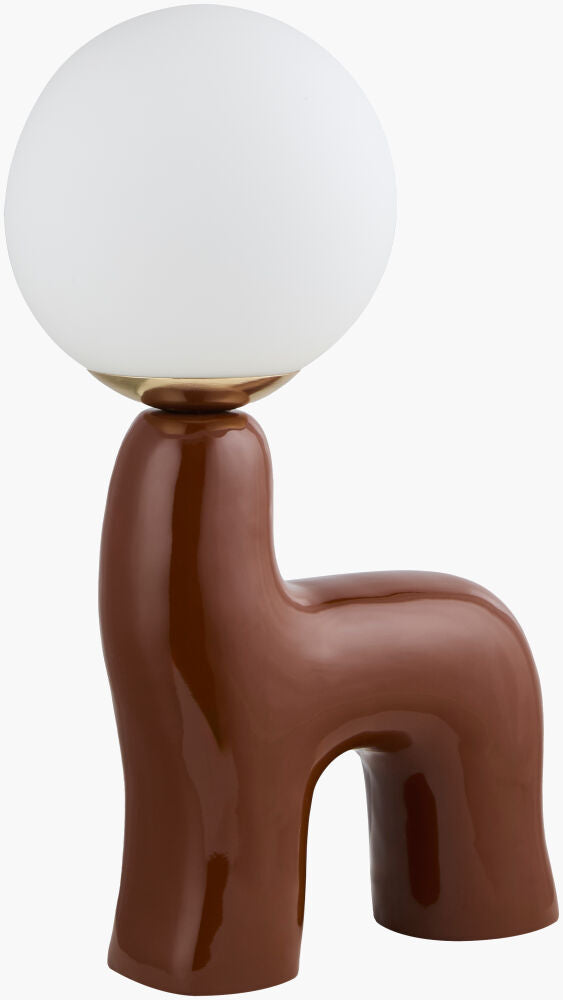 Opal Table Lamp, Brown