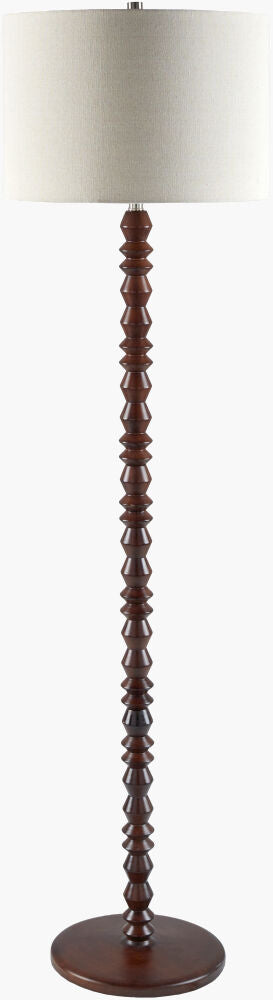 Padauk Floor Lamp, Dk Brown