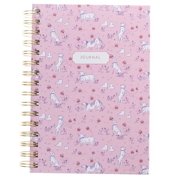 Pink/Dogs 6x8 Spiral Journal