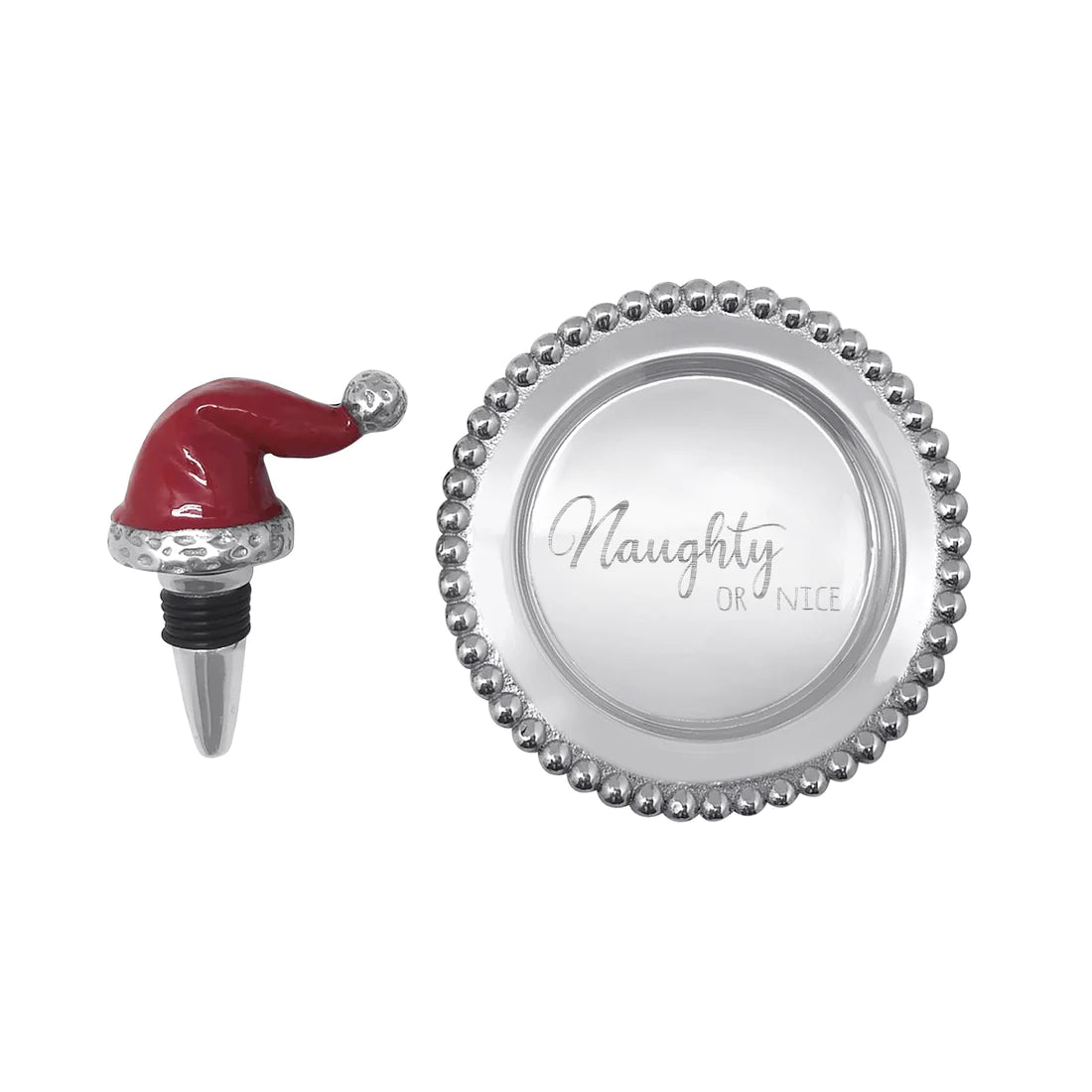 Santa Hat Bottle Stopper&Plate