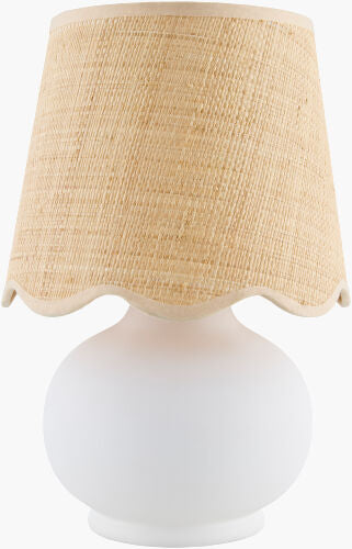 Stella Lamp, Wht/Rattan Shade