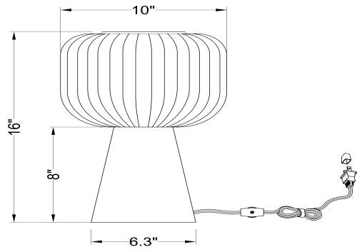 Talmera Lamp, Green Marble
