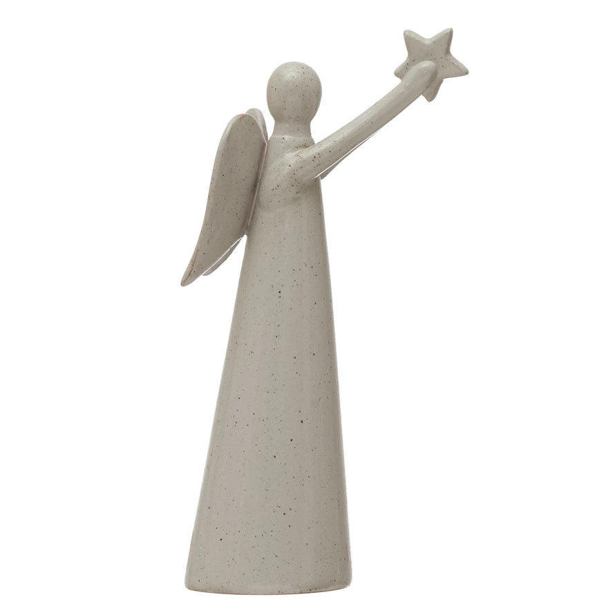 Stoneware Angel w/ Star