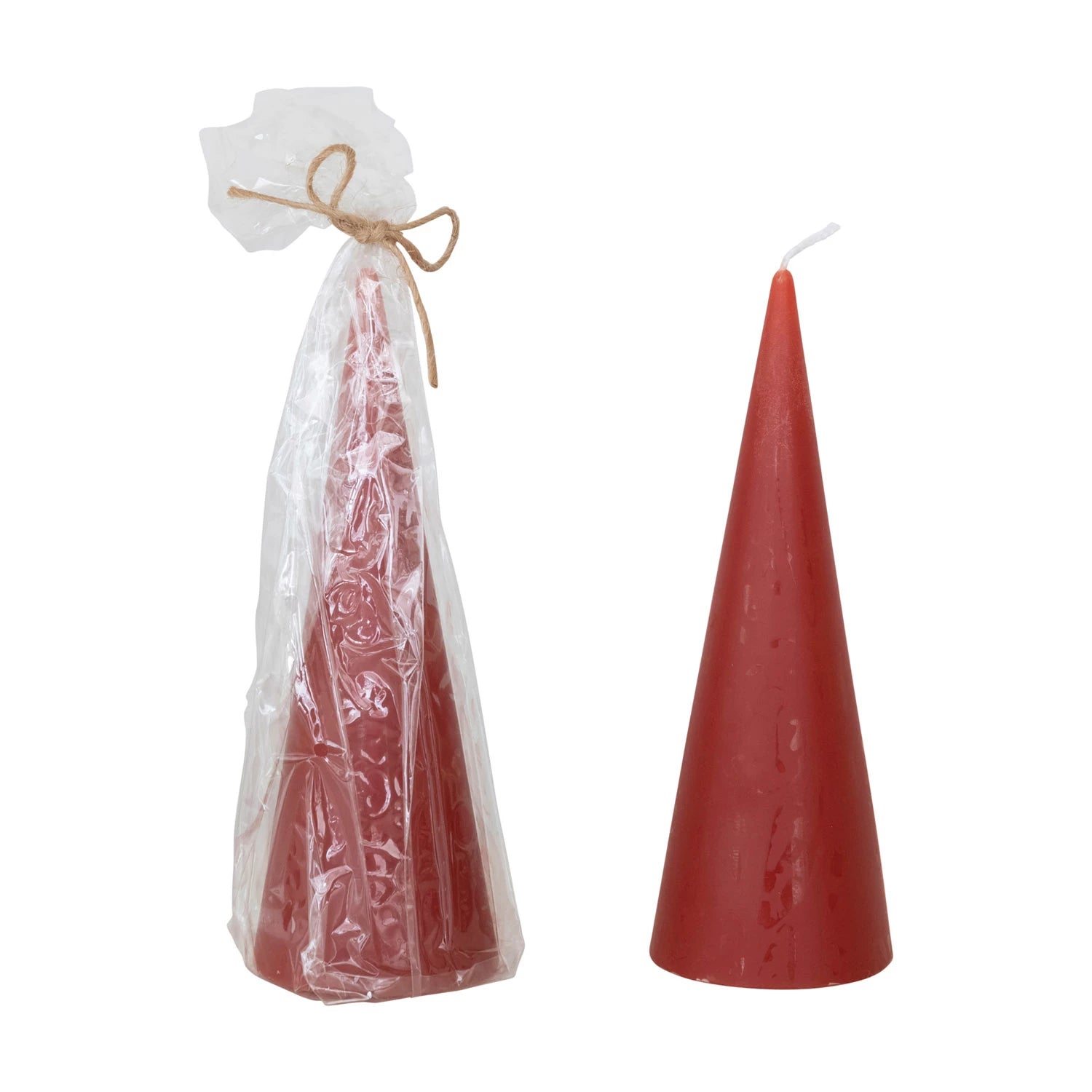 7" Unscented Tree Candle - Red