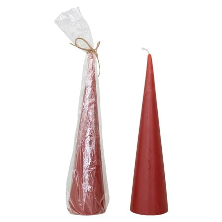 10" Unscented Tree Candle -Red