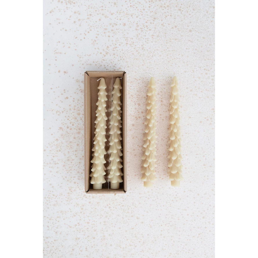 Tree Taper Candles S/2 - Cream