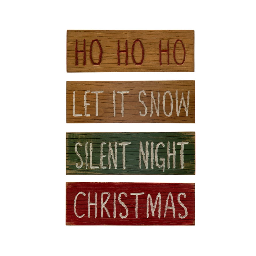 Wood Block, Holiday Words