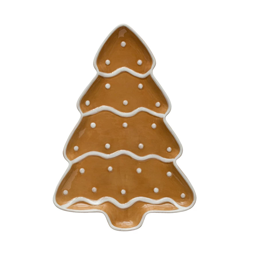 Gingerbread Tree Shape Platter