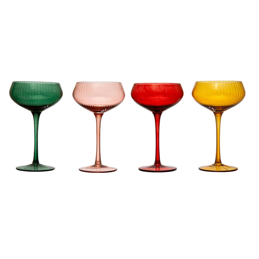 8oz Stemmed Coupe Glasses