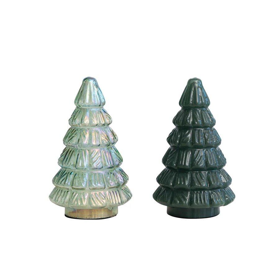 5x8 Round Embossed Glass Tree