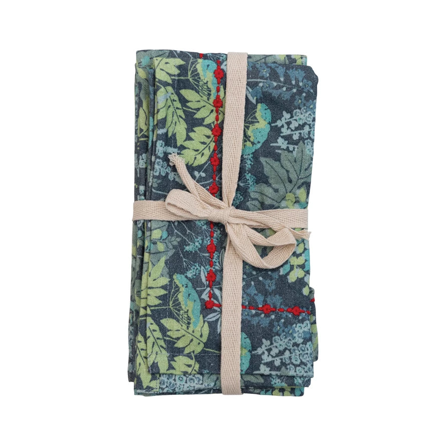 Floral Cotton Napkins S/4