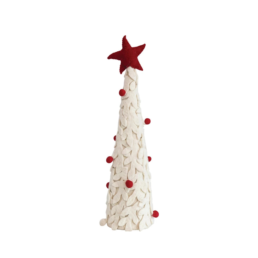 16" Felt Tree w/Star & PomPom