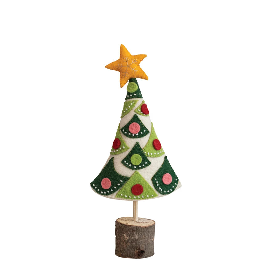 Wool Felt Tree w/ Star