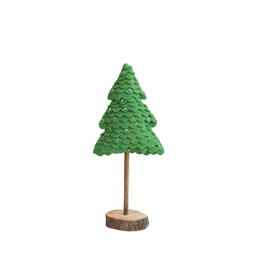 Green Felt Tree w Long Stem