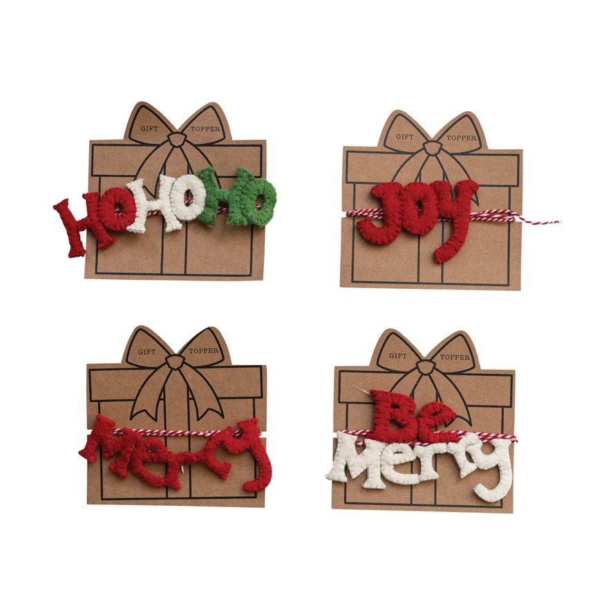 Holiday Saying Gift Topper